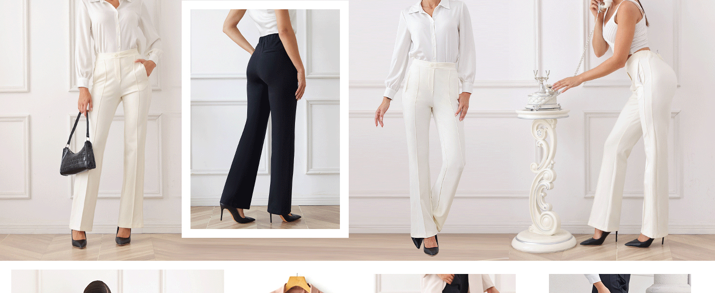 Wide waist with flared pants