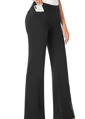 Tapata Women's tretchy Bootcut Dress Pants with Pockets Tall size up to 34L