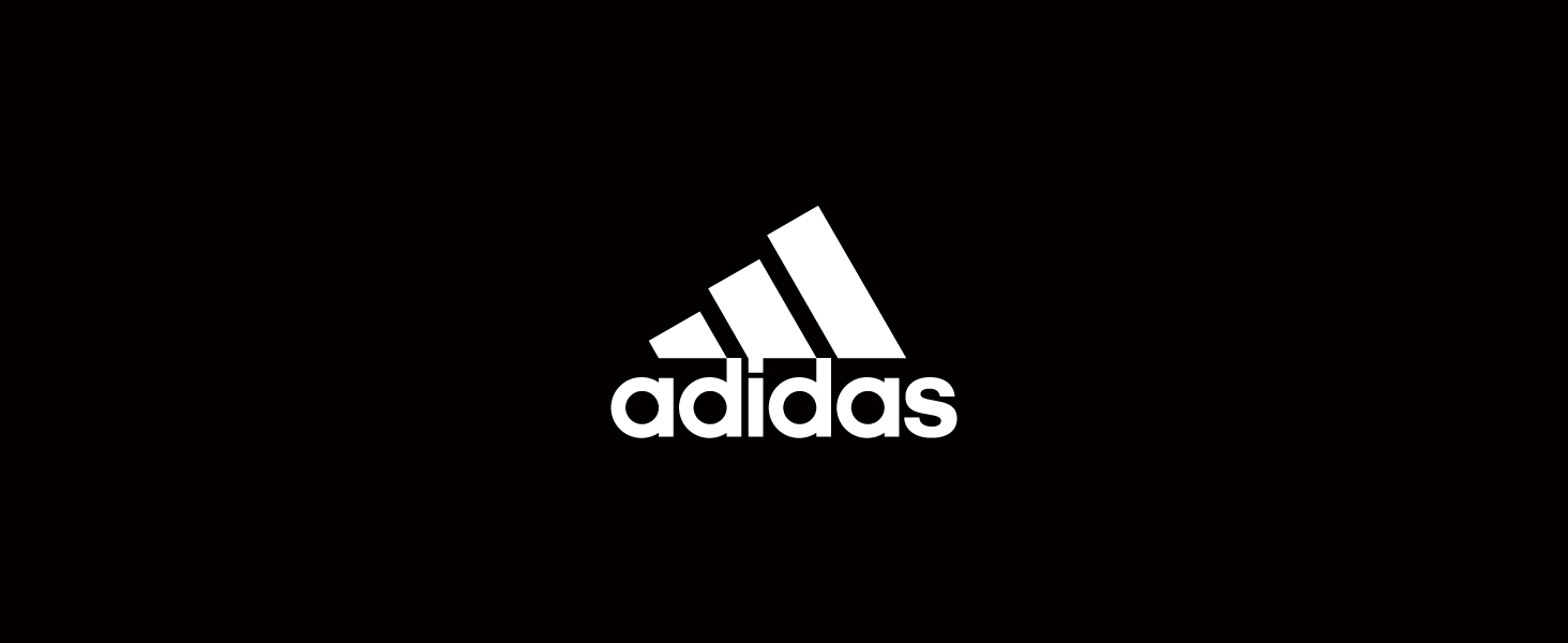 Adidas white logo over a black background
