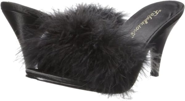 Pleaser Fabulicious Women's Amour-03 Marabou Slipper large size up to 16