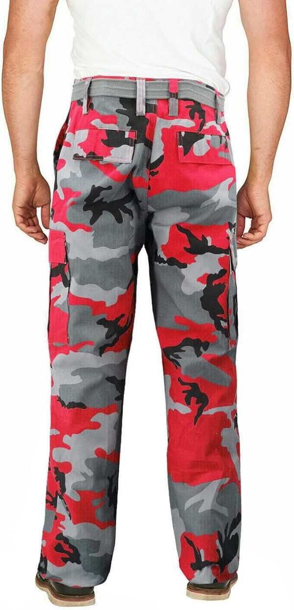 vkwear Men's Camo Slim Fit Twill Cargo Pants tall size up to 40L