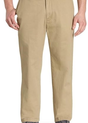 Nautica Men's Big and Tall Twill Flat-Front Pant tall size up to 38L
