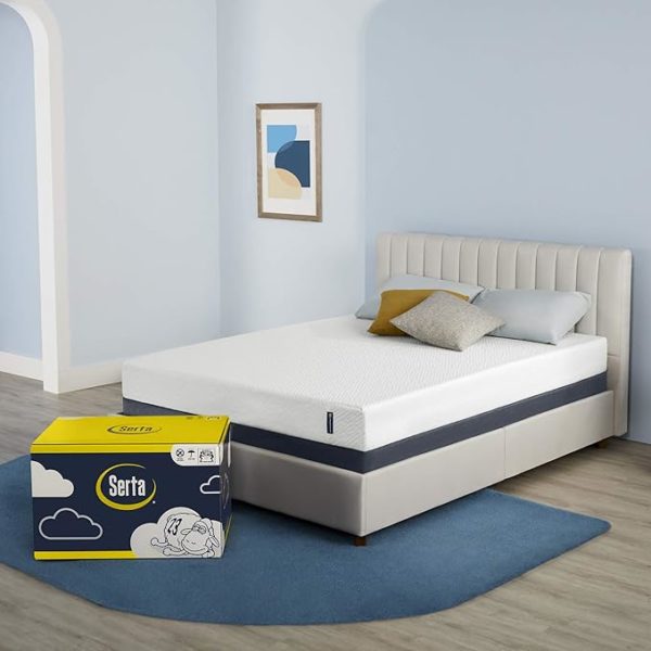 Serta - 7 inch Cooling Gel Memory Foam Mattress, King and long size up to 81"