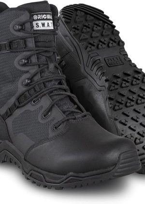 Original S.W.A.T. Men's Alpha Fury 8" Side Zip Leather Toe Waterproof big size up to 16