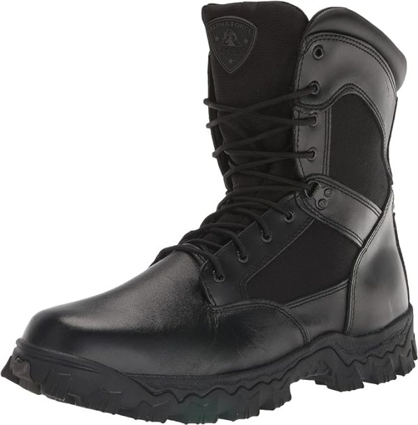 Rocky Men's Alpha Force 8" Zipper Military and Tactical Boot big size up to 16