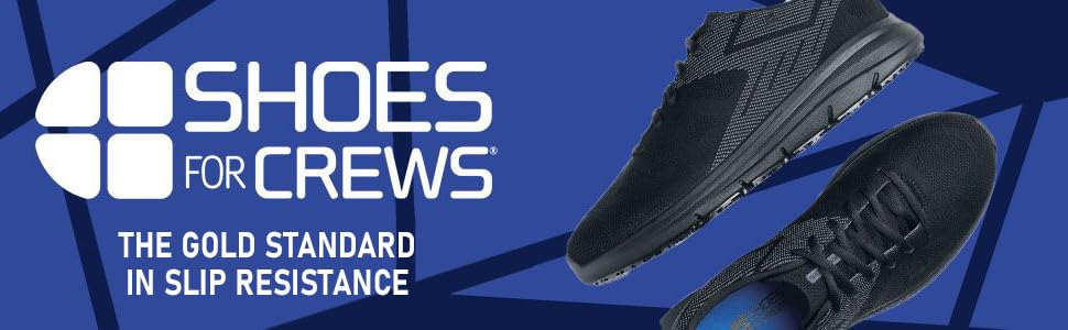 Shoes For Crews, black athletic slip-resistant footwear 